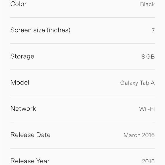 Samsung Tablet — Galaxy Tab A (2016) - Picture 2 of 5